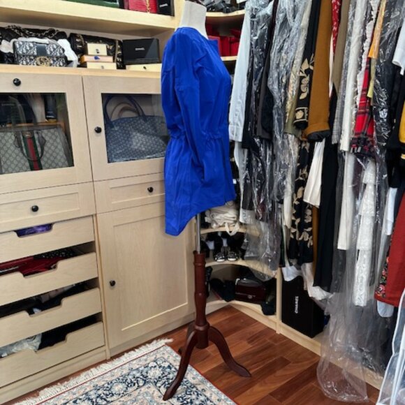 St. John Blue Nylon Coat Size Petite - Picture 10 of 14